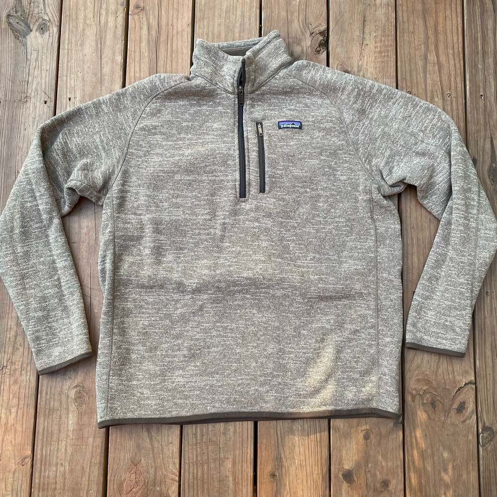Patagonia Men's Better Sweater 1/4-Zip Fleece Pullover XL Heather Brown